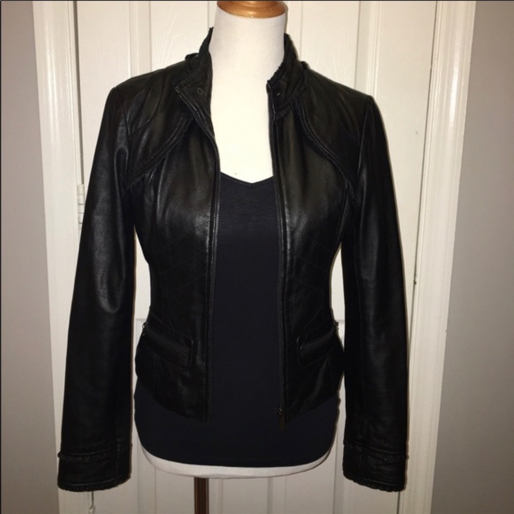 Bebe genuine leather jacket. Sold out
